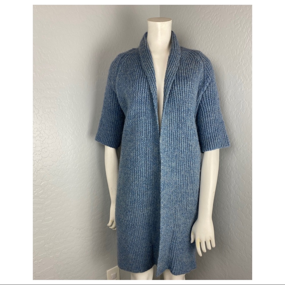 Vintage Lanetta’s Blue Shawl Collar Duster Sweater